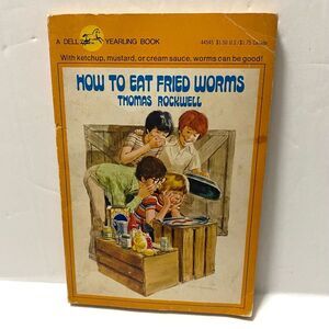 How to Eat Fried Worms by Thomas Rockwell • 1973 Paperback • Vintage Book